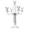 Crystal Candelabra with 5 Arms and Round Crystals in Center Stem